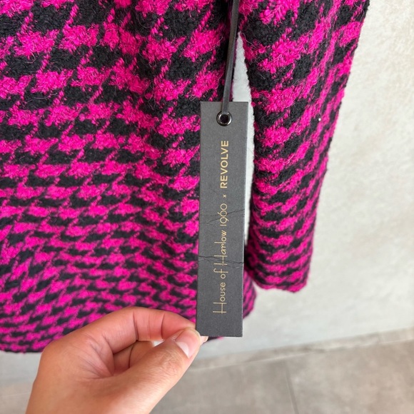 NWT House of Harlow 1960 x REVOLVE Loui Dress in Fuchsia & Black, Size S - Picture 15 of 15